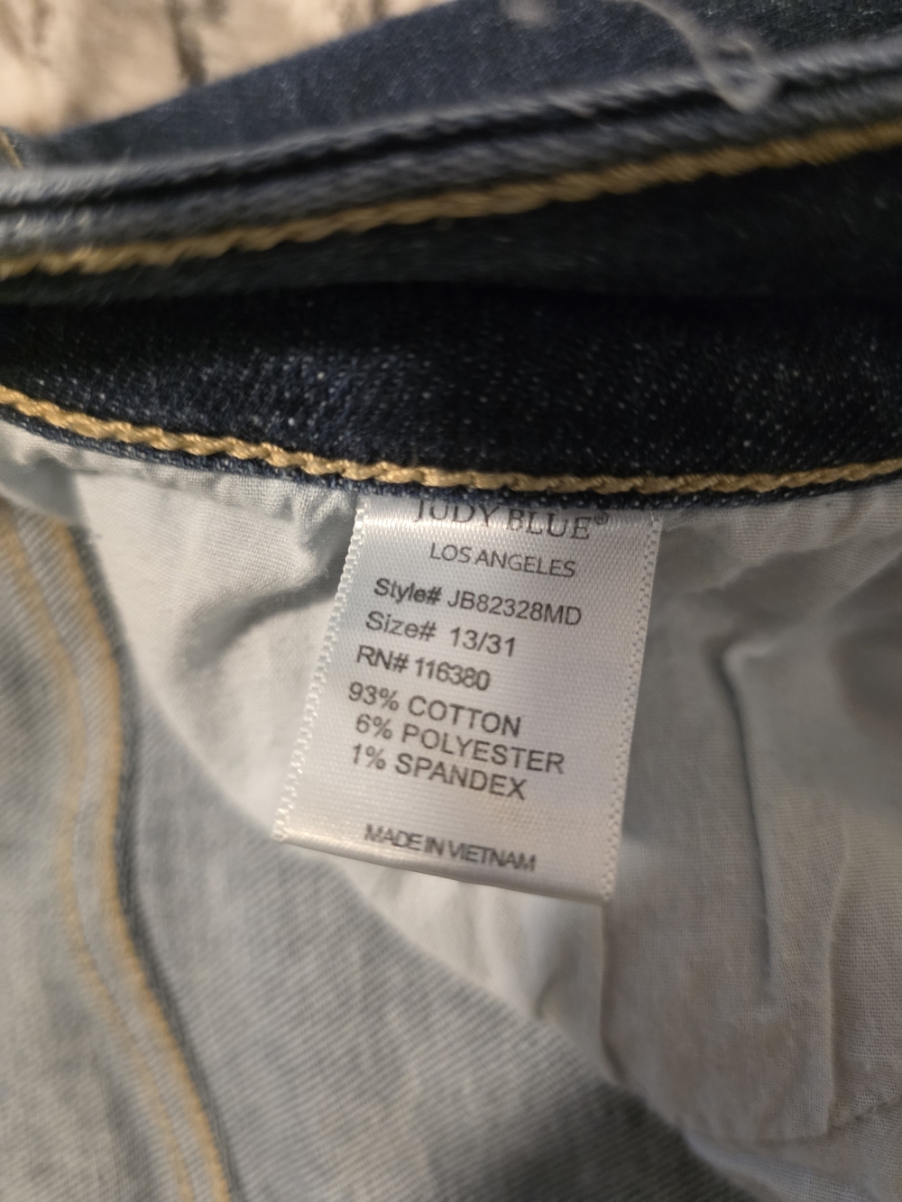 Judy Blue Dark Blue Distressed Skinny Jeans - Picture 4 of 5
